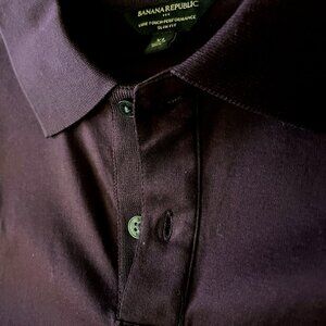 Banana Republic Mens Luxury Touch Slim Fit Polo Shirt Purple Plum Size XL